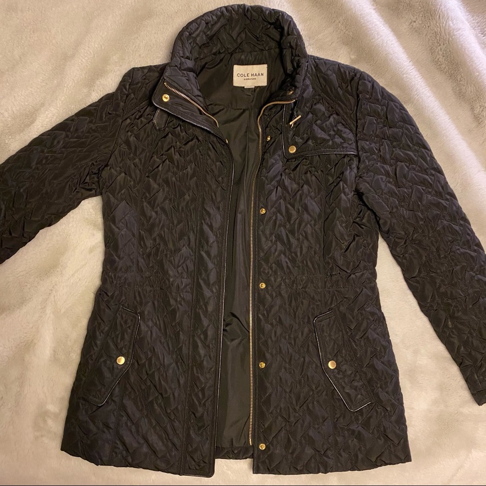 Cole Han Women’s Black Signature Quilted Jacket